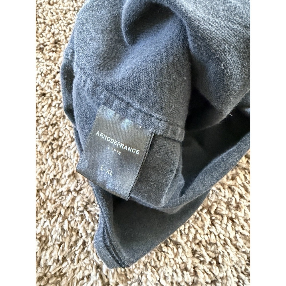 Arnodefrance Paris Mens Short Sleeve Washed Grey XL - Picture 4 of 5